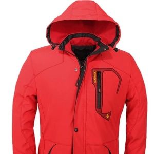 Madmext Waterproof and Windproof Red Men Raincoat